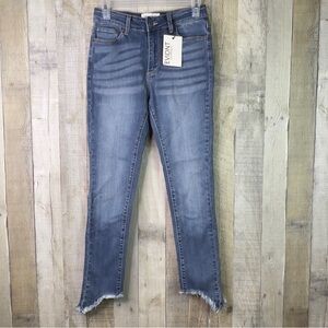 EVIDNT Los Angeles Size 26 Verona Skinny Raw Hem Blue Denim Jeans 5 Pocket